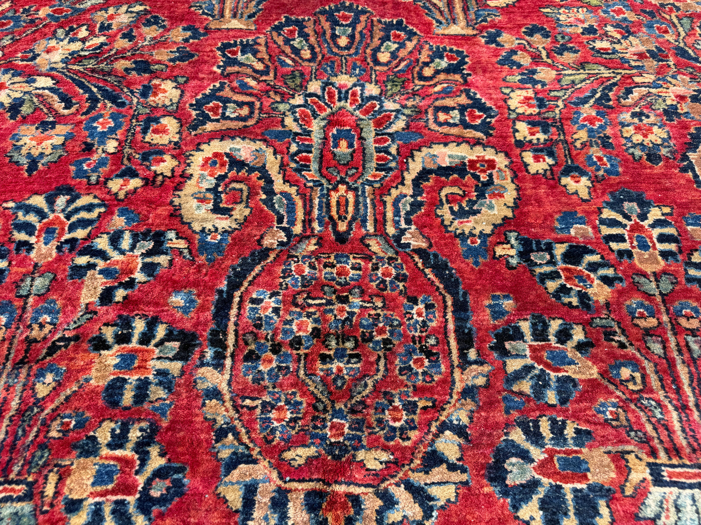 Hand-Knotted Persian Sarouk Rug - 10’1”x14’10”
