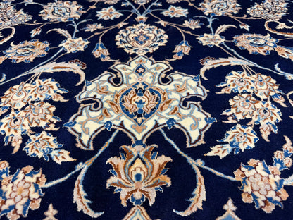 Hand-Knotted 4 La Persian Nain Rug - Signed Habibian - 10'4"x14'3"