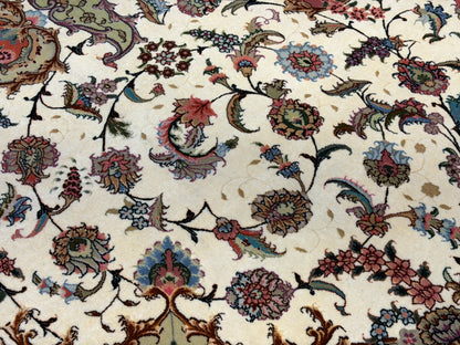 10’x12’9” Fine Hand-Knotted Persian Tabriz Area Rug