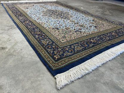 3x5 Luxurious Fine Hand-Knotted 100% Silk Signed Persiane Qume Rug Handmade