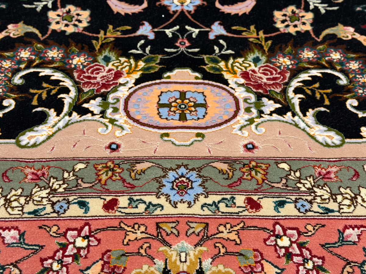 Hand-Knotted 60 Raj Persian Tabriz Rug - 6'9"x10'5"