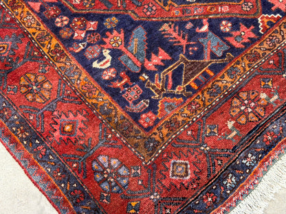 Antique Hand-Knotted Persian Bidjar Rug - 4’3”x7’7”
