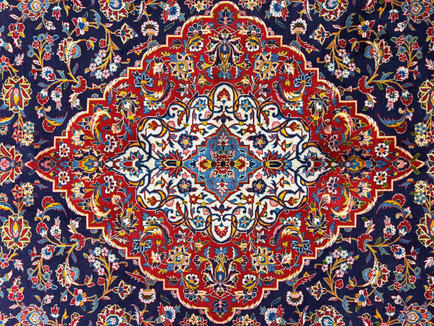 10’3”x16’8” Hand-Knotted Handmade Signed Miraftab Wool Persian Kashan Area Rug