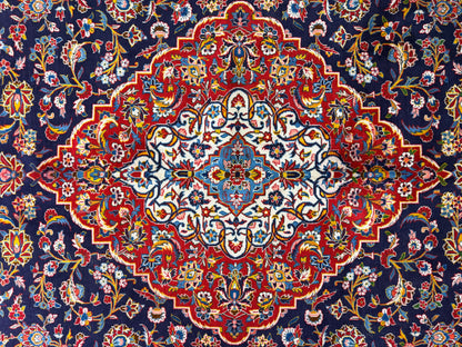 10’3”x16’8” Hand-Knotted Handmade Signed Miraftab Wool Persian Kashan Area Rug