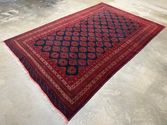 6’5”x9’10” Hand-Knotted Wool Bokhara Oriental Area Rug