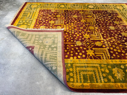 8’1”x9’10” Hand-Knotted Wool Tibetian Area Rug