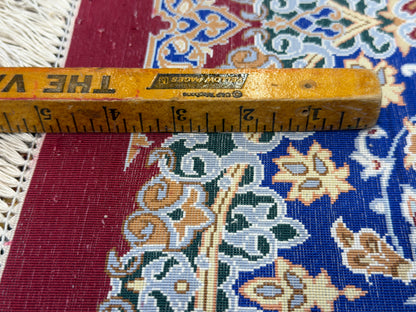 Luxurious Hand-Knotted 100% Silk Persian Qum Rug - Signed Kazemi - 6'6"x10'