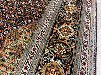 Hand-Knotted Persian Tabriz Mahi Rug - 5'x6'10"