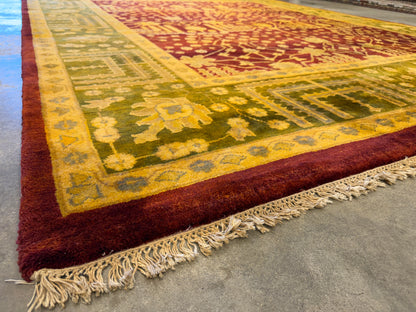 8’1”x9’10” Hand-Knotted Wool Tibetian Area Rug