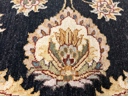 8’ Diameter Hand-Knotted Wool Indian Round Oriental Rug - 8x8 Handmade Carpet