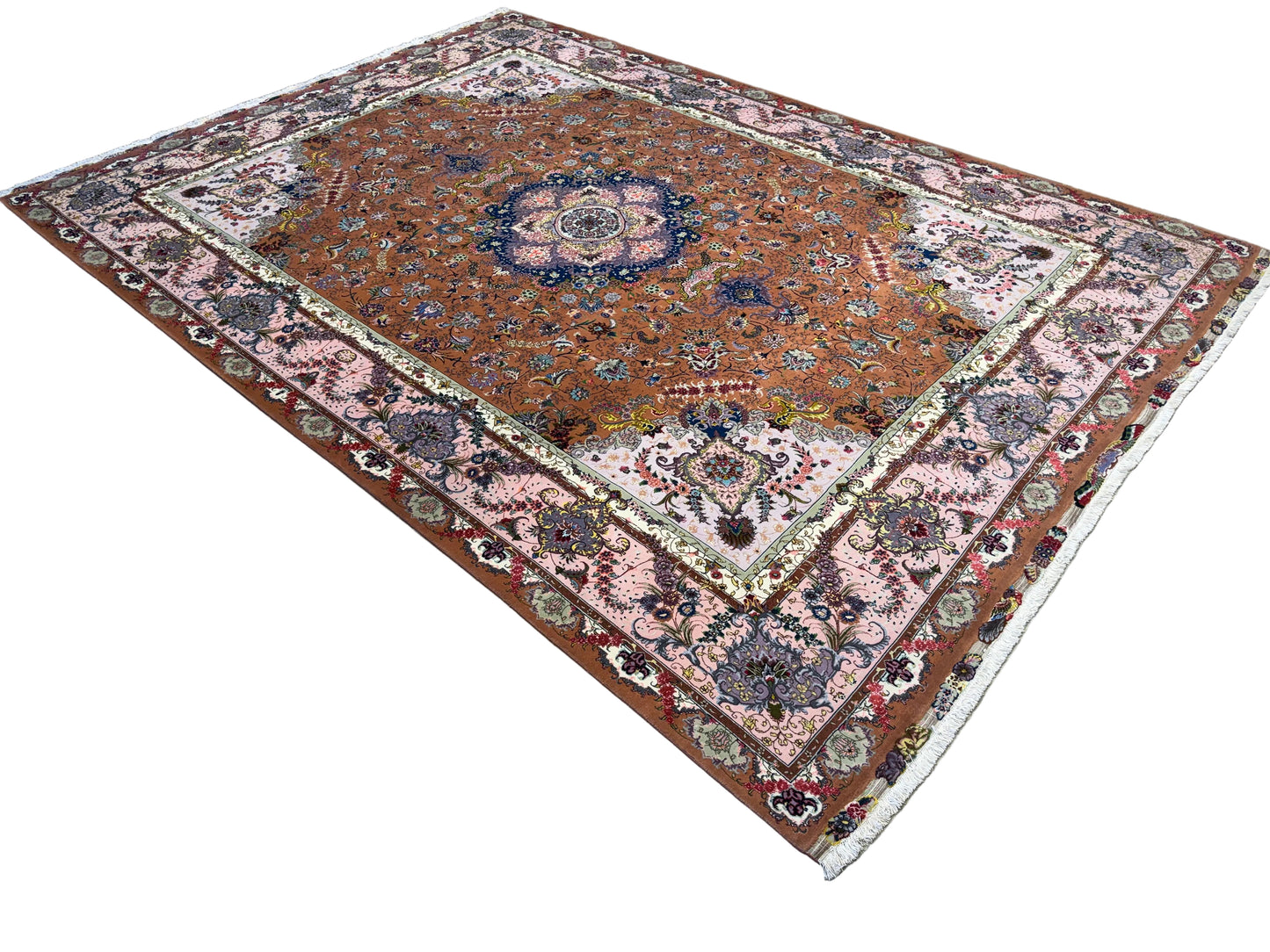 Hand-Knotted 60 Raj Persian Tabriz Rug - Signed Alizadeh - 9’7”x13’4”