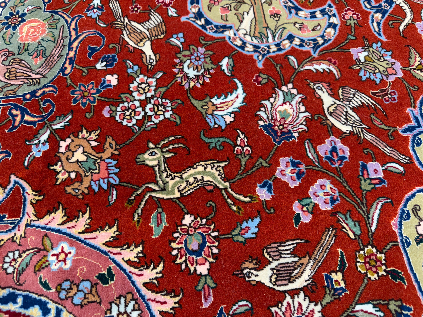 Hand-Knotted 70 Raj Persian Tabriz Pictorial Rug - 10’4”x13’3”