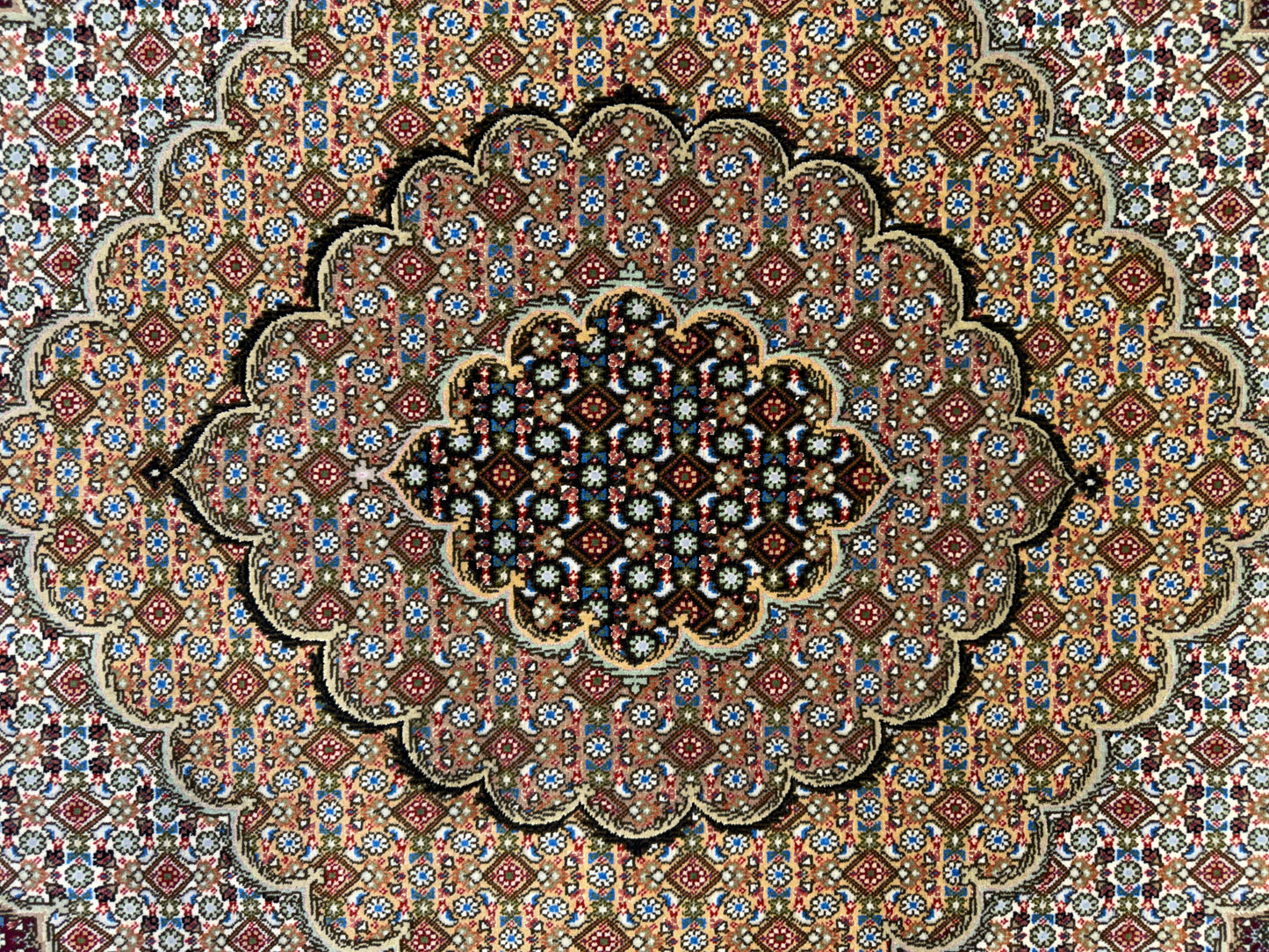 Hand-Knotted Persian Tabriz Mahi Rug - 10’x13’3”