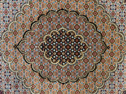 Hand-Knotted Persian Tabriz Mahi Rug - 10’x13’3”