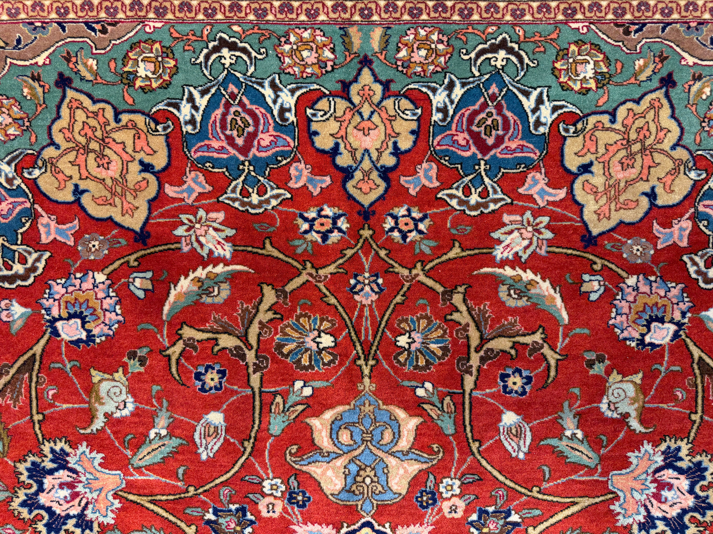 Hand-Knotted Persian Tabriz Rug - 9’9”x12’7”