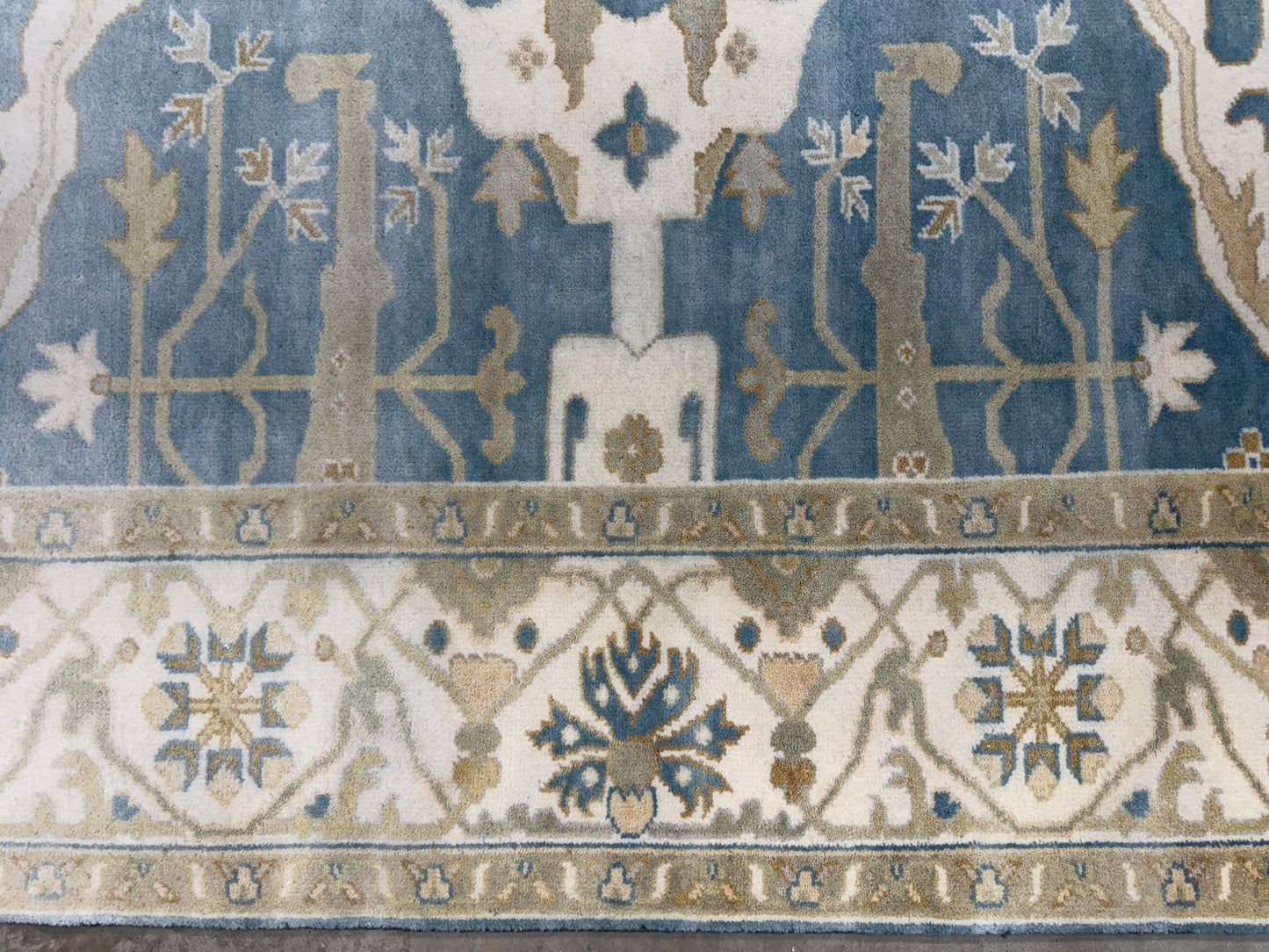 7’10”x10’ Hand-Knotted Wool Oushak Area Rug