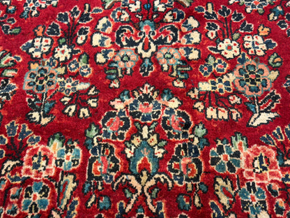 Antique Hand-knotted Persian Sarouk Rug - 8'10"x12'2"