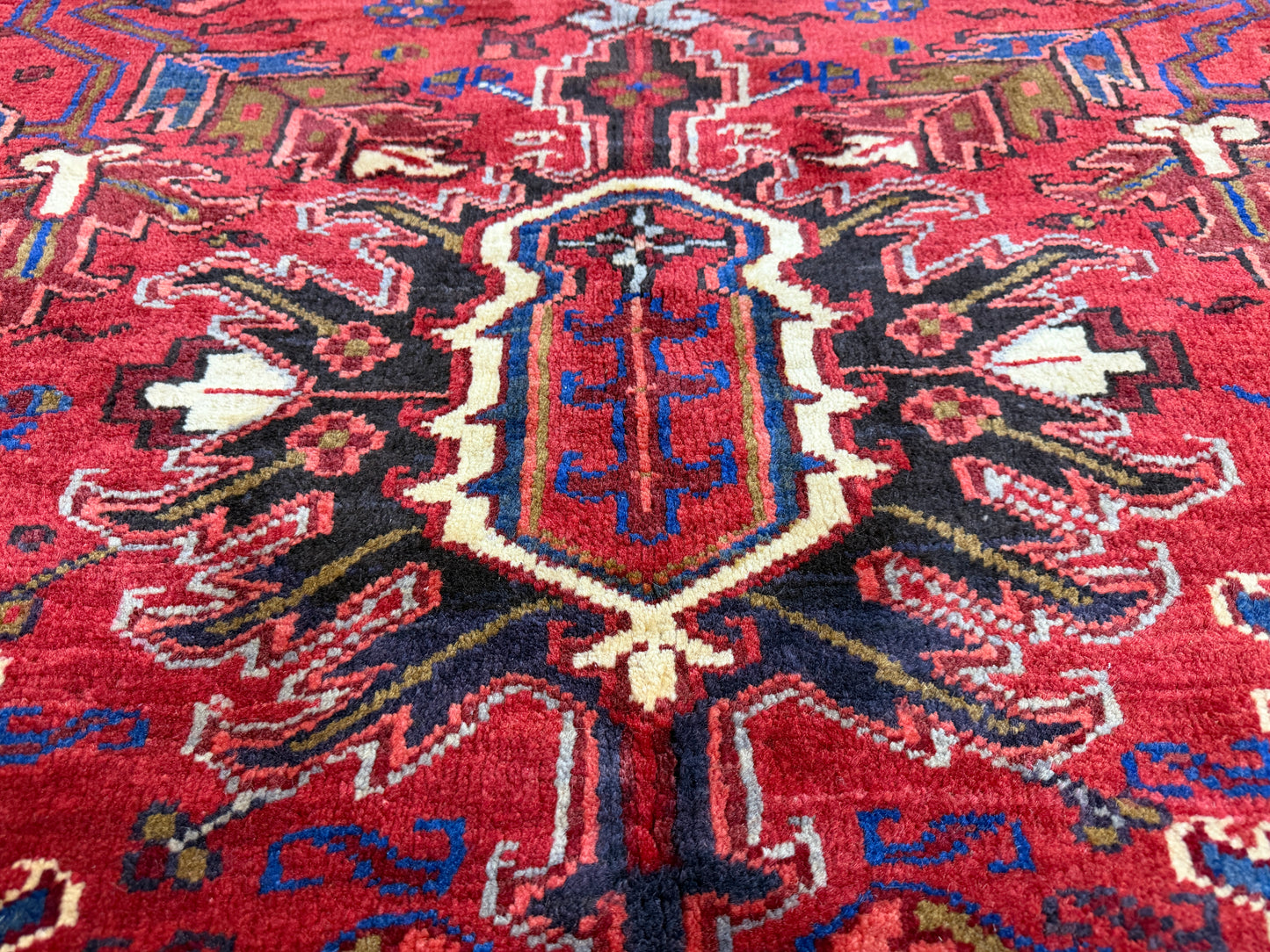 Hand-Knotted Persian Heriz Rug - 9’3”x11’9”