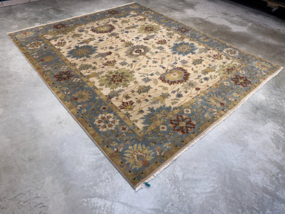 8’x9’10” Hand-Knotted Wool IndoMahal Area Rug