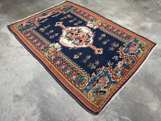 Antique Hand-Knotted Persian Senneh Rug - 4’6”x6’8”