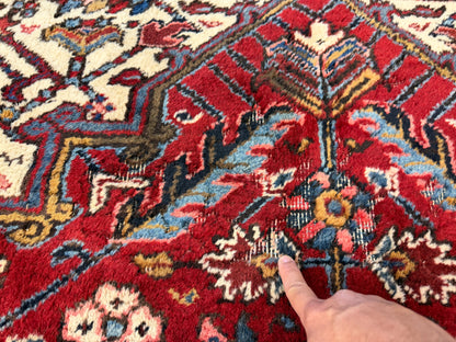 Hand-Knotted Persian Heriz Rug - 10’6”x16’6”