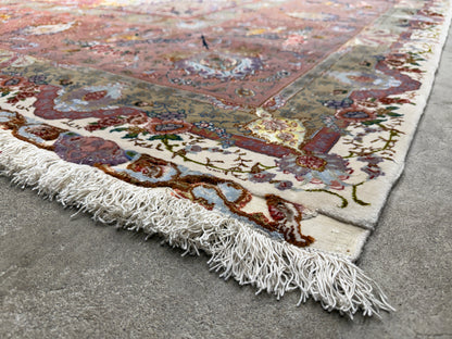 13’x19’10” Very Fine Hand-Knotted 80 Raj Persian Tabriz Rug - Signed