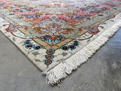 Hand-Knotted 70 Raj Persian Tabriz Rug - Signed - 9’8”x13’9”