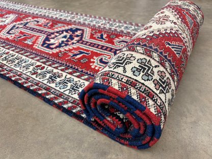 Hand-Knotted Kazak Runner - 2’6”x14’1”