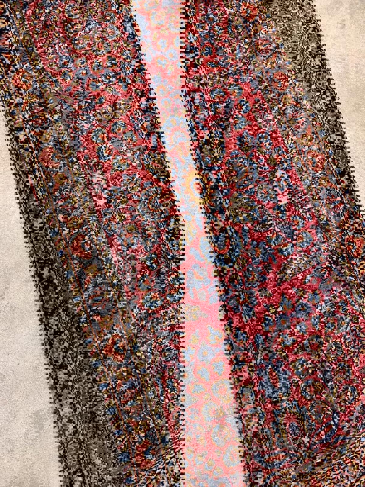 2'1"x4' Antique Handmade 100% Wool Persian Sarouk Rug