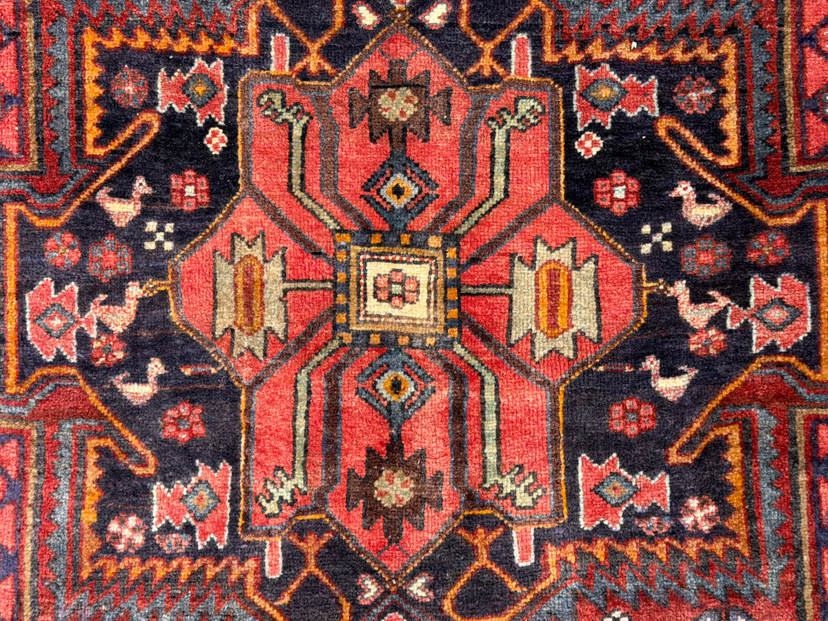 Antique Hand-Knotted Persian Bidjar Rug - 4’3”x7’7”