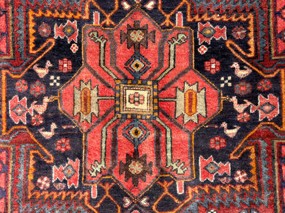 Antique Hand-Knotted Persian Bidjar Rug - 4’3”x7’7”