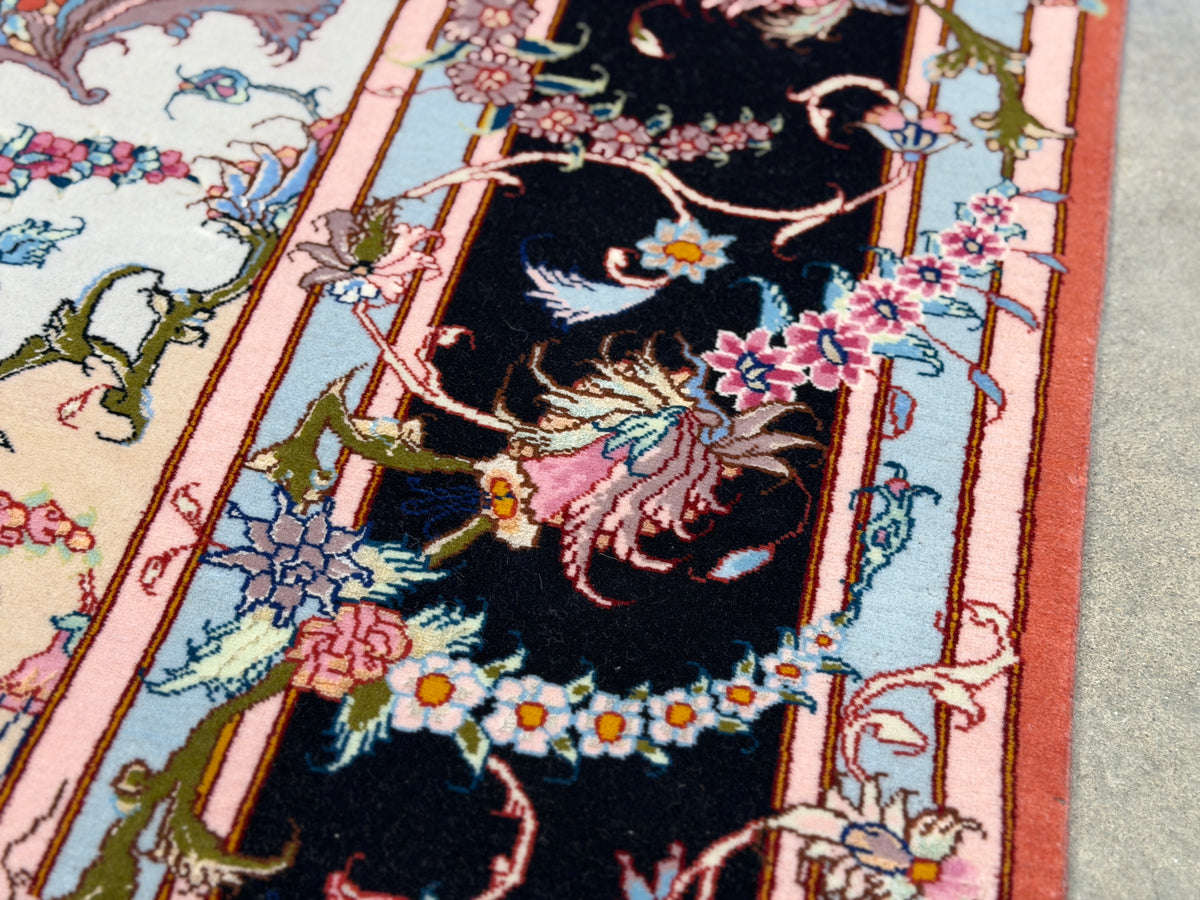 Hand-Knotted 60 Raj Persian Tabriz Rug - 6’7”x9’6”