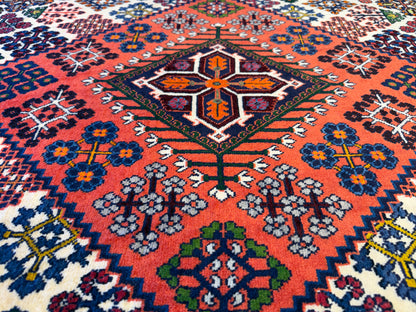Hand-Knotted Persian Shiraz Rug - 7’1”x10’3”