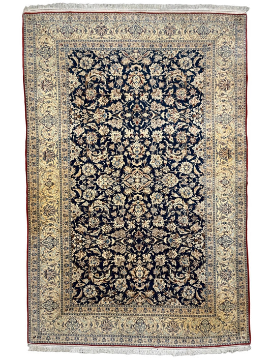 Antique Hand-Knotted Persian Nain Rug - 5’3”x8’