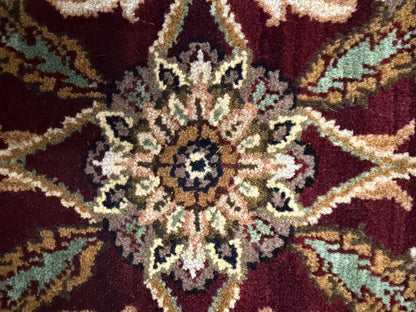 8’ Diameter Hand-Knotted Wool Indian Round Oriental Rug - 8x8 Handmade Carpet