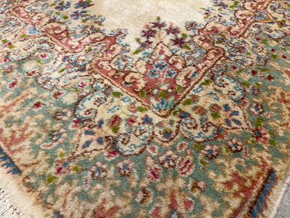 Hand-Knotted Persian Kerman Rug - 4’x6’7”