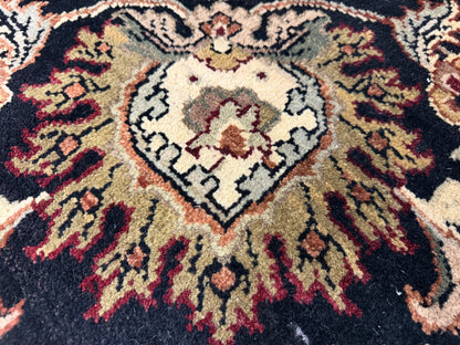 9’ Diameter Hand-Knotted Wool Indian Round Oriental Rug - 9x9 Handmade Carpet