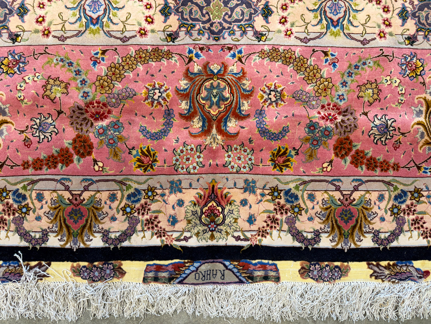 11’6”x16’6” Very Fine Hand-Knotted 70 Raj Signed Persian Tabriz Rug