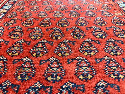 Antique Hand-Knotted Persian Kurdish Runner - 3’4”x13’