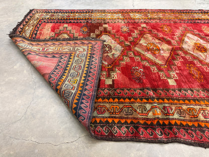 5’7”x10’7” Antique Hand-Knotted Wool Russian Kazak Oriental Rug 5x10 Handmade Carpet