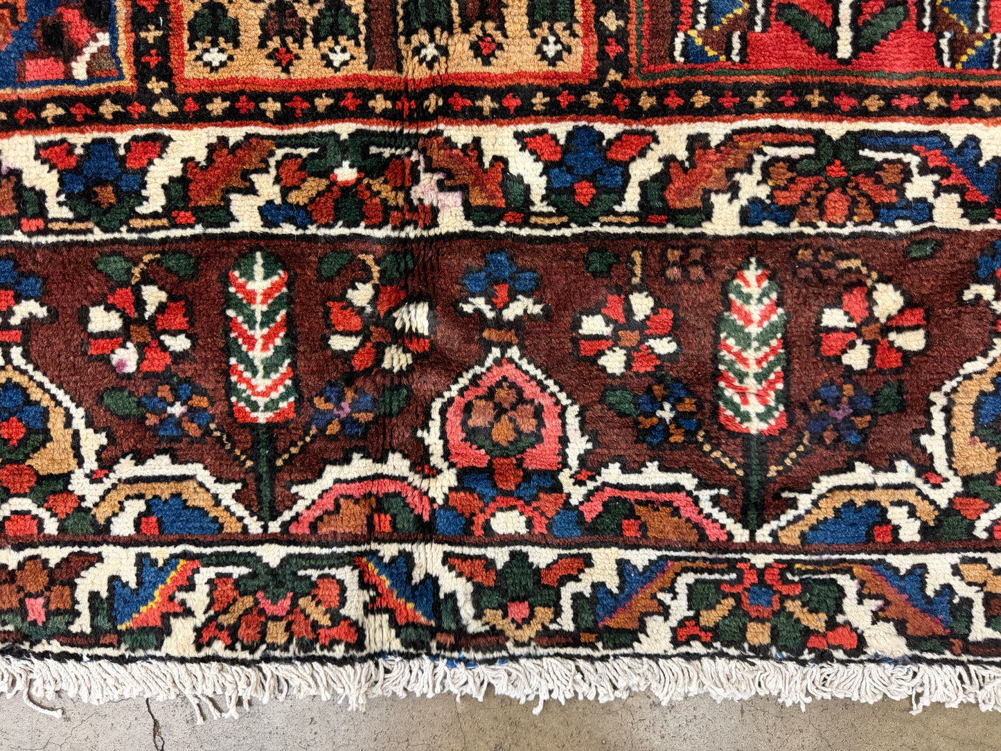 Hand-Knotted Persian Bakhtiari Rug - 9’4”x10’3”