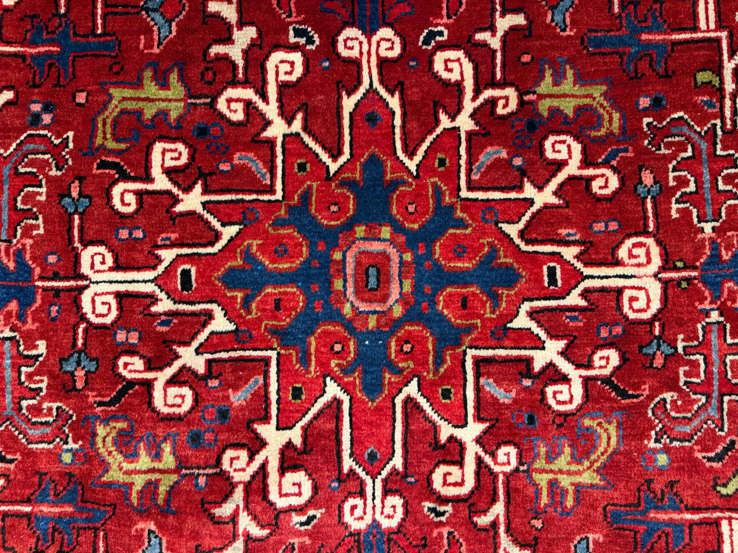 Hand-Knotted Persian Heriz Rug - 7’9”x9’6”
