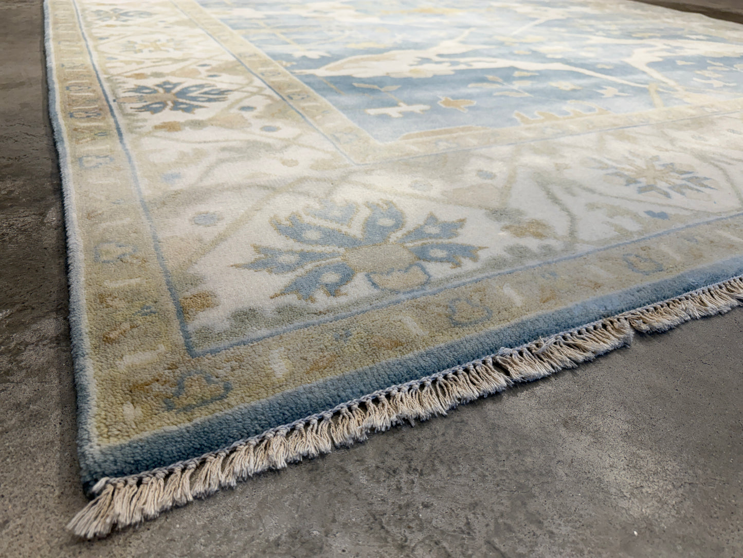 7’10”x10’ Hand-Knotted Wool Oushak Area Rug