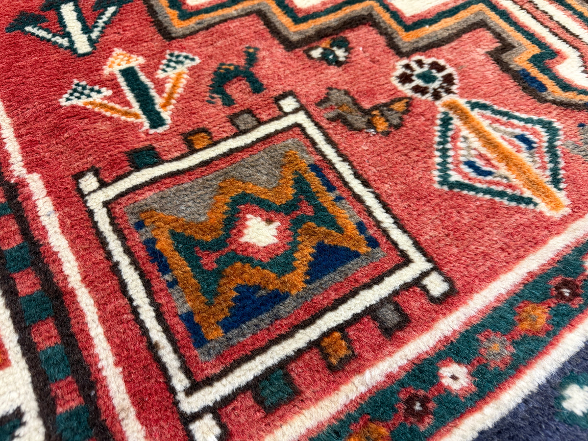 Hand-Knotted Persian Hamadan Rug - 4'6"x6'9"