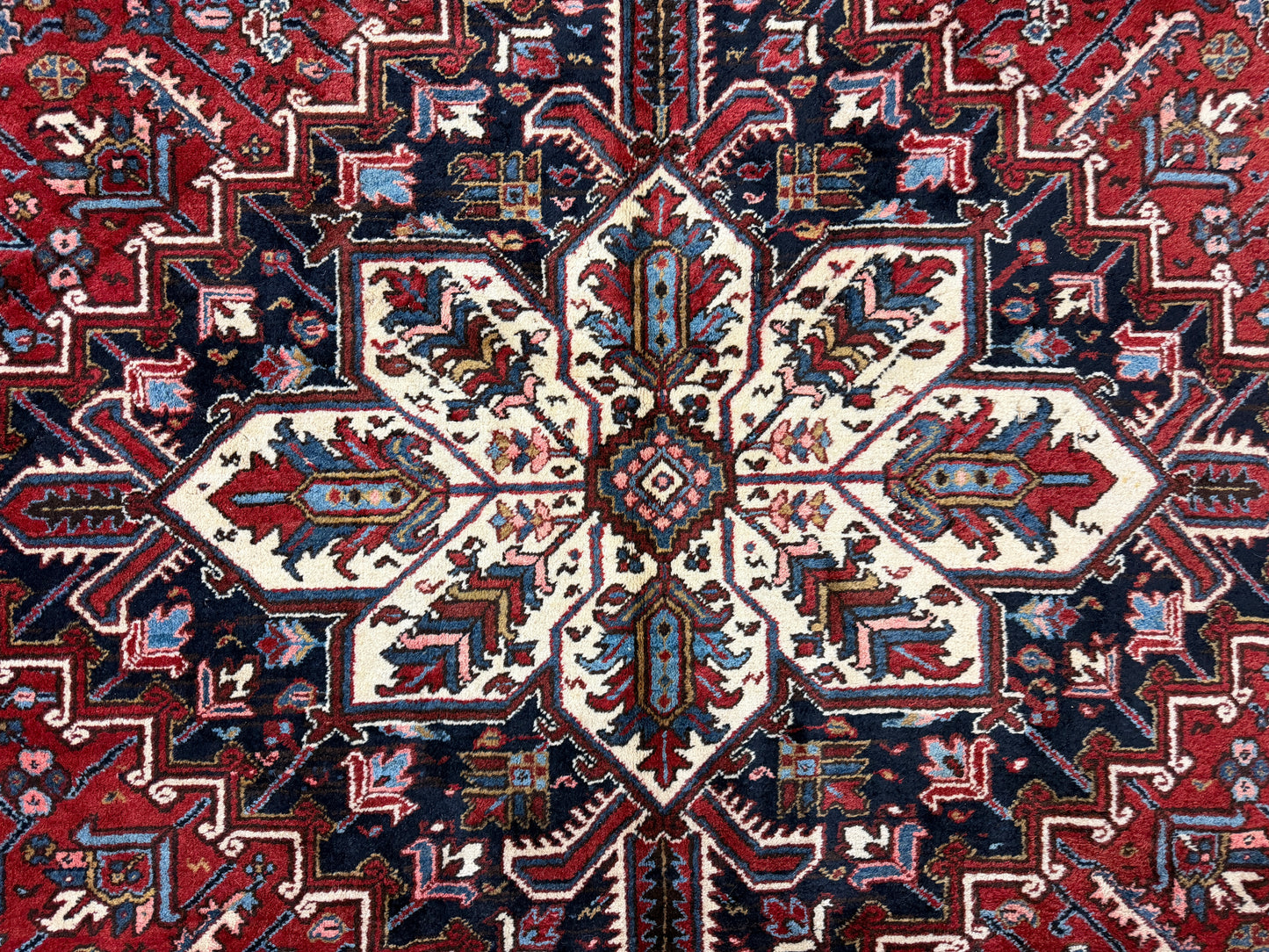 Hand-Knotted Persian Heriz Rug - 10’6”x16’6”