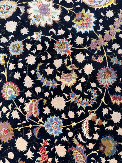11’6”x16’6” Very Fine Hand-Knotted 70 Raj Signed Persian Tabriz Rug