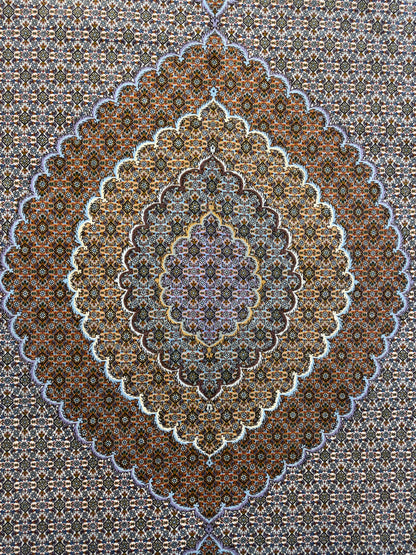 10’x13’2” Very Fine Hand-Knotted Persian Tabriz Mahi Area Rug