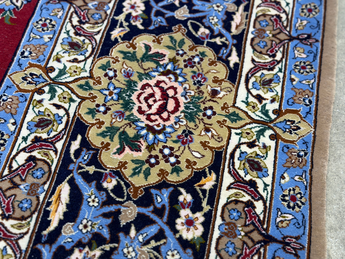 Hand-Knotted Persian Isfahan Rug - Signed Asachi - 6'10"x10'4"