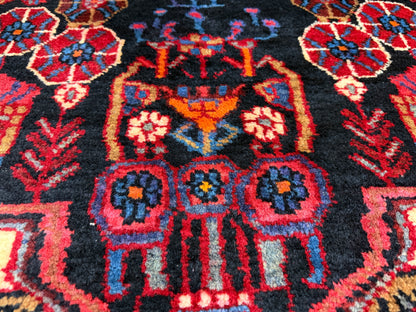 5'3"x 8'1" Vintage Hand-Knotted Wool Nahavand Persian Rug 5x8 Handmade Carpet