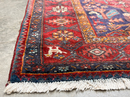 Antique Hand-Knotted Persian Bidjar Rug - 4’3”x7’7”